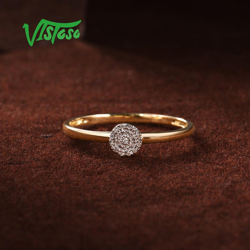 14K Yellow Gold Diamond Ring for Women