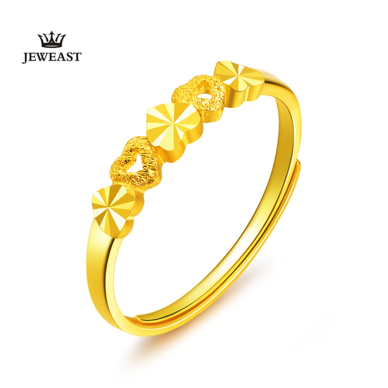 FZ 24k Gold Heart Simple Exquisite Classic Ring