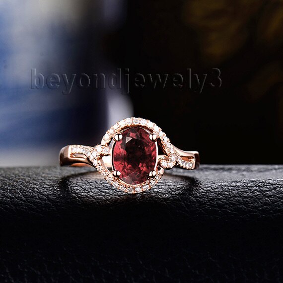 18kt Rose Gold Ruby & Brilliants Ring for Women