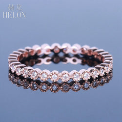 14K Rose Gold Milgrain Bezel 0.15ctw Diamond Ring for Woman