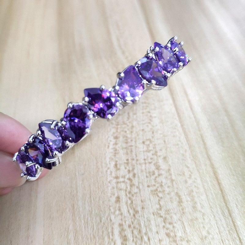 925 Sterling Silver Amethyst Bracelets for Women