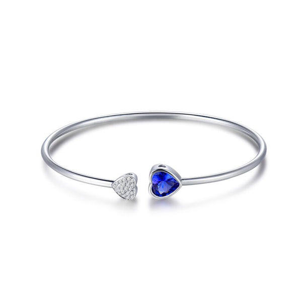 18K White Gold Tanzanite Diamond Bracelet for Girl