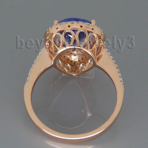 14K Rose Gold Tanzanite Ring for Women