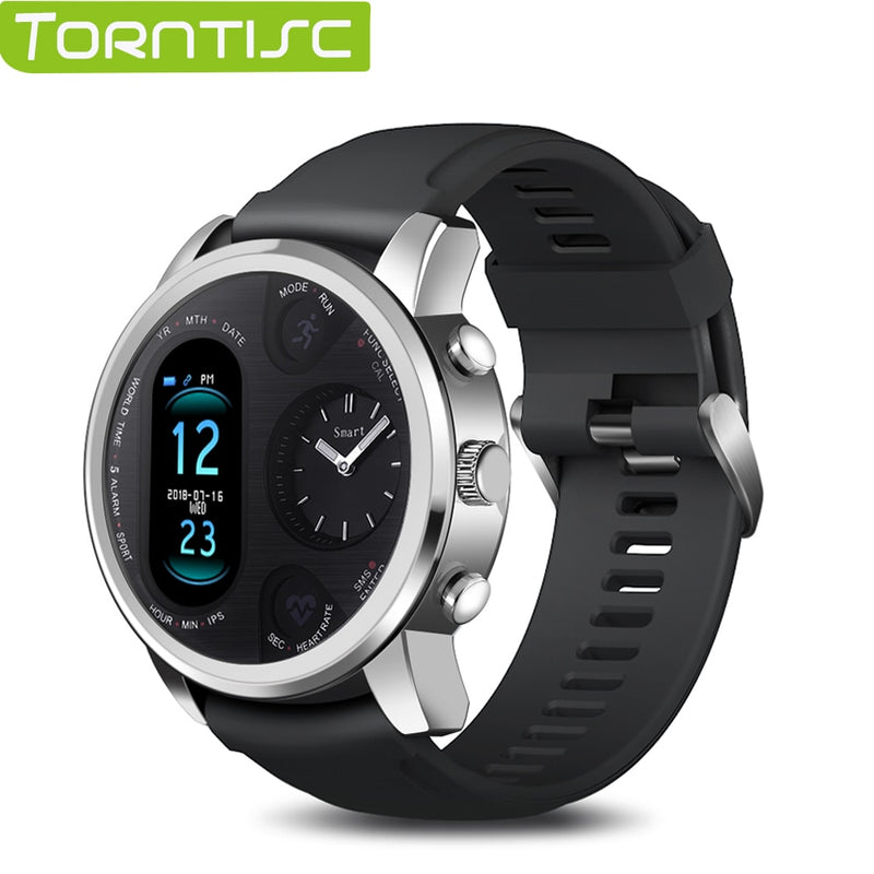 Torntisc Dual Display Smart Watch Men IP68 Waterproof Heart Rate Blood Pressure Message Push Smartwatch for Android and iOS