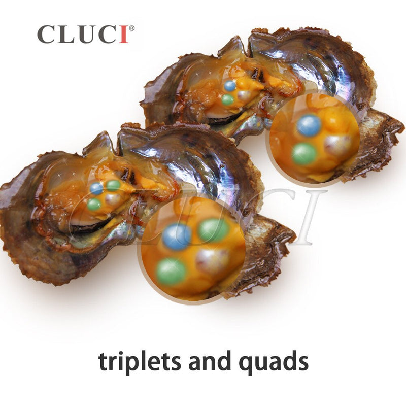 CLUCI 150pcs 6-8mm Mix 20 Colors Vacuum Packed Oysters with Natural Round Akoya Pearls