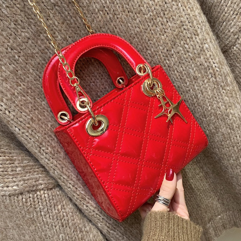 Luxury Quality PU Leather Designer Handbag & Chain Shoulder Bag