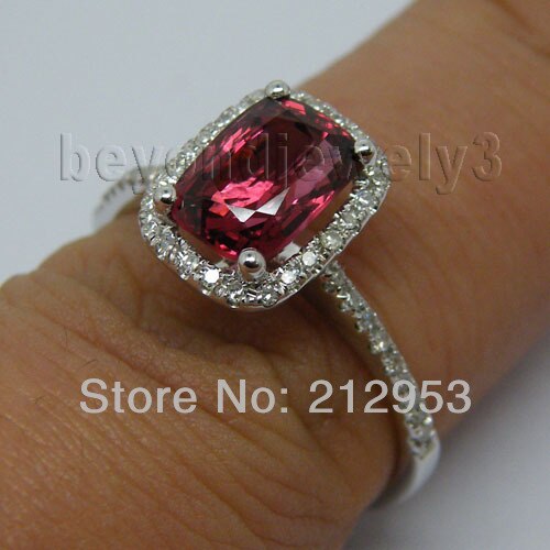 14K White Gold Tourmaline Ring