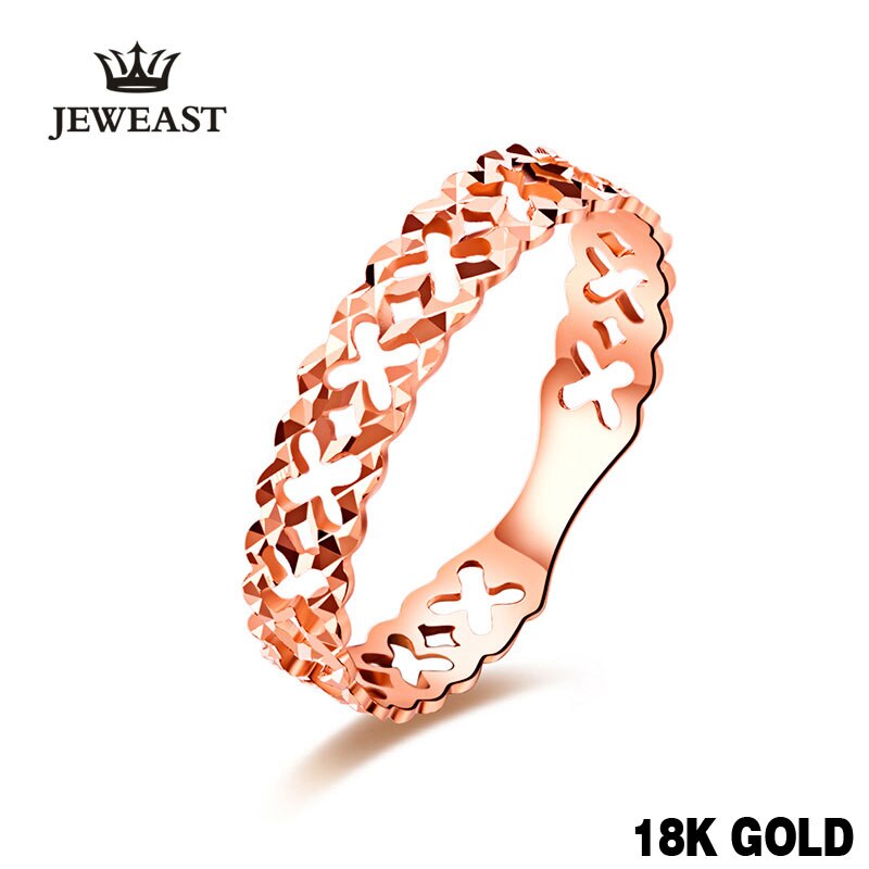 18K Rose Gold Hollow Cut Design Ring