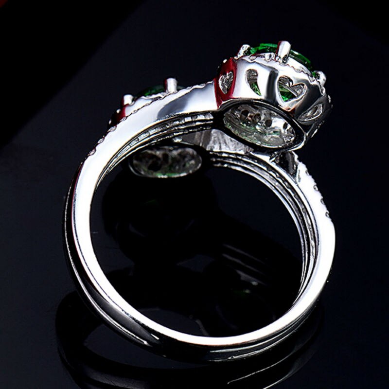 14kt White Gold Tsavorite Engagement Ring