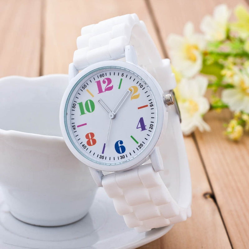 Fashion Quartz Watches For Women Luxury White Silicone Bracelet Watches Ladies Dress Clock Watches Relojes Mujer Gift Woman Fi