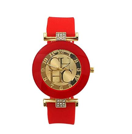 Geneva Womens Fashion Silicone Band Quartz Wrist Watch