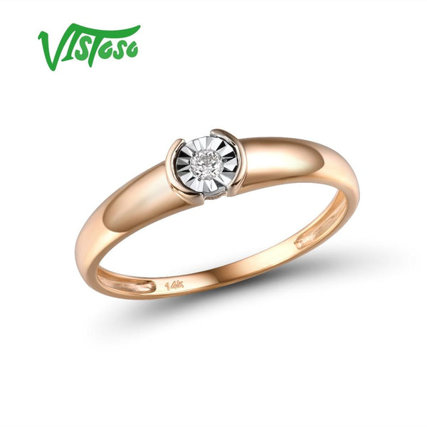 14K Two-Tone Gold Diamond Ring for Women