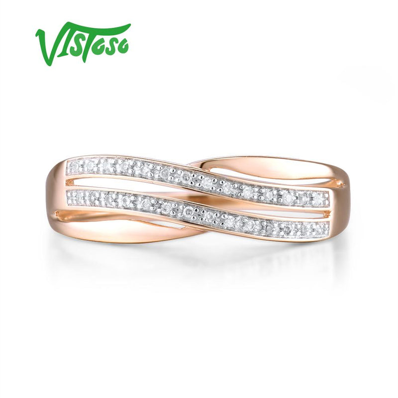 14K Rose Gold Diamond Ring