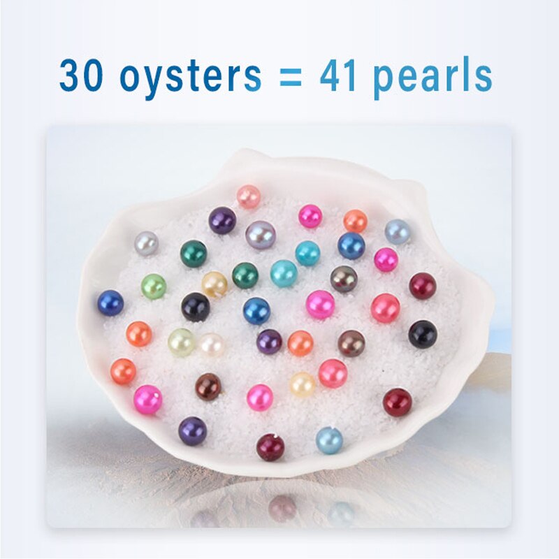 30pcs 6-8mm akoya pearl beads in oyster in 20 colors