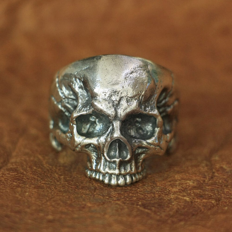 Sterling Silver Skull Ring for Men