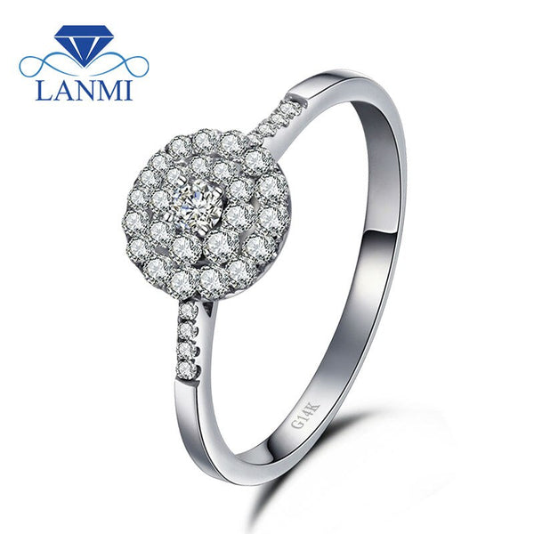 14K White Gold 0.75 Carat Diamond Ring for Women