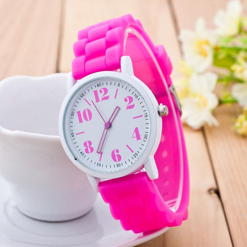 Fashion Quartz Watches For Women Luxury White Silicone Bracelet Watches Ladies Dress Clock Watches Relojes Mujer Gift Woman Fi