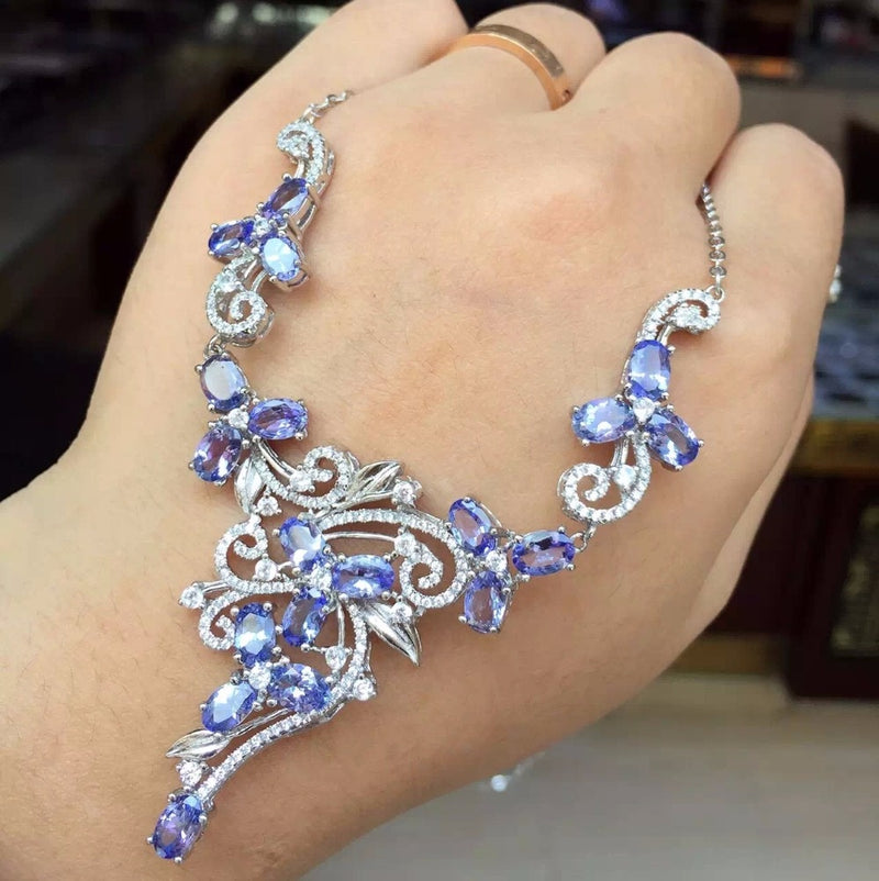 Sterling Silver Tanzanite Necklace