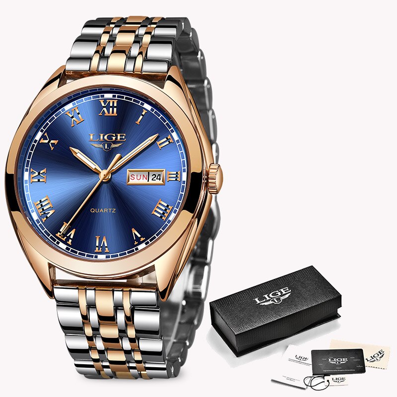 LIGE Luxury Business Quartz Watch Ladies