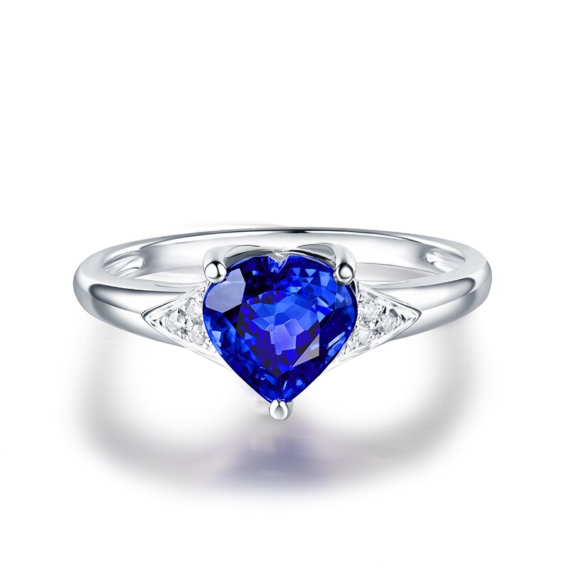 18K White Gold Tanzanite Ring with Diamonds