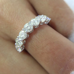 0.7ctw 3mm Round Cut Moissanite Sterling Silver Ring