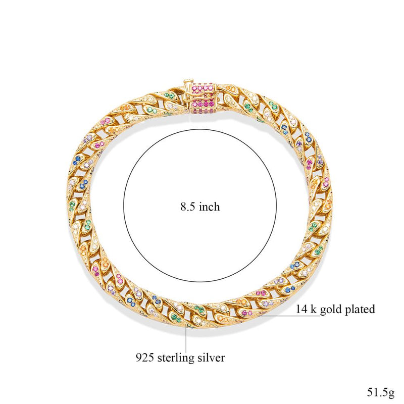 VANAXIN 925 Sterling Silver Luxury Rose Gold Color Cubic Zirconia Necklace &Bracelet Jewelry Set