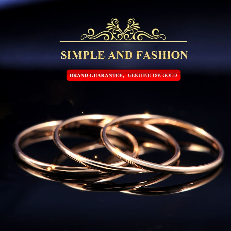 18k White/Rose/Yellow Gold Classic Rings for Women