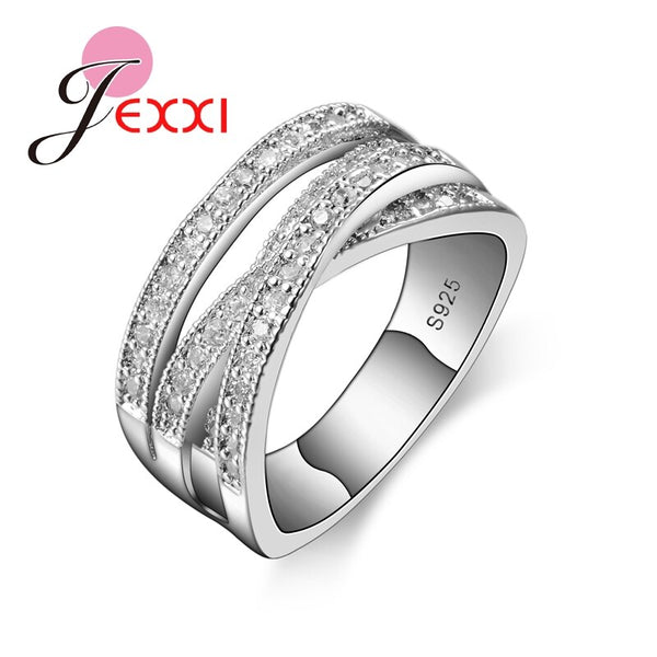 The Dazzling Elegance 925 Sterling Silver Sparkling Gem Ring