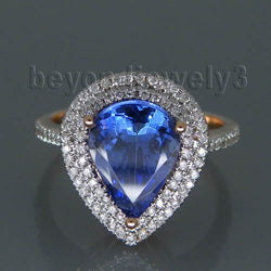 14K Rose Gold Tanzanite Ring for Women