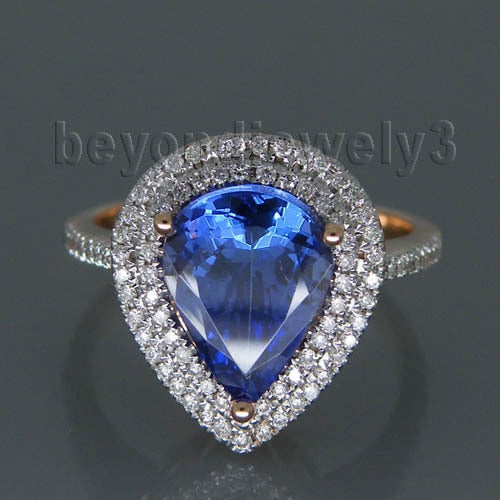 14K Rose Gold Tanzanite Ring for Women