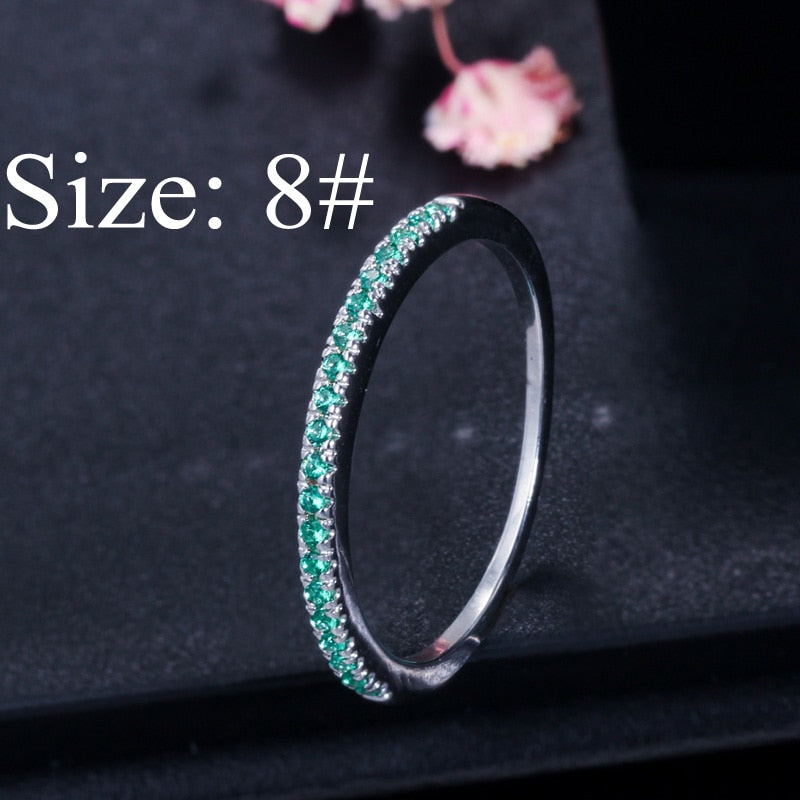 Sterling Silver Micro Pave Cubic Zirconia Adjustable Ring for Women