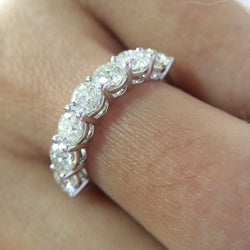 White Gold 2.1ctw Moissanite Round Cut Ring for Women