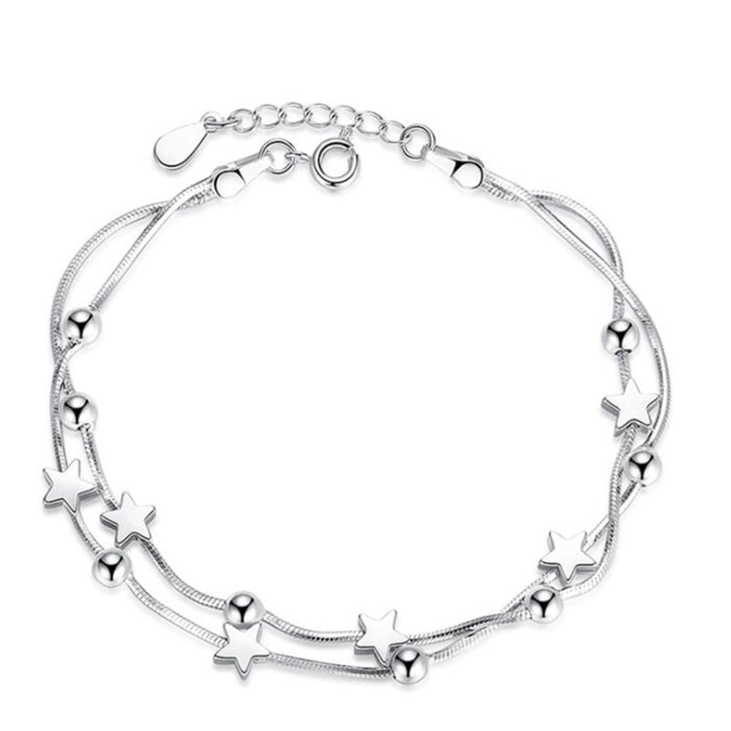 NEHZY High-Quality Fashion Chain & Link Bracelet 925 Sterling Silver 20cm