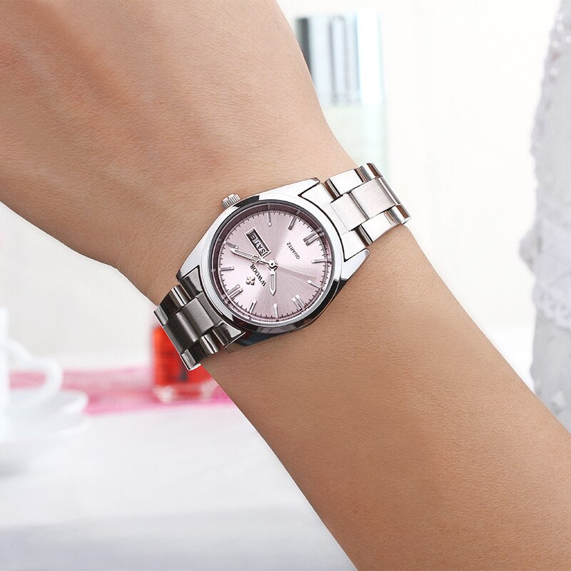 2020 Fashion Pink Watch For Women WWOOR Luxury Brand Women Bracelet Watch xfcs Ladies Elegant Quartz Calendar Clock montre femme