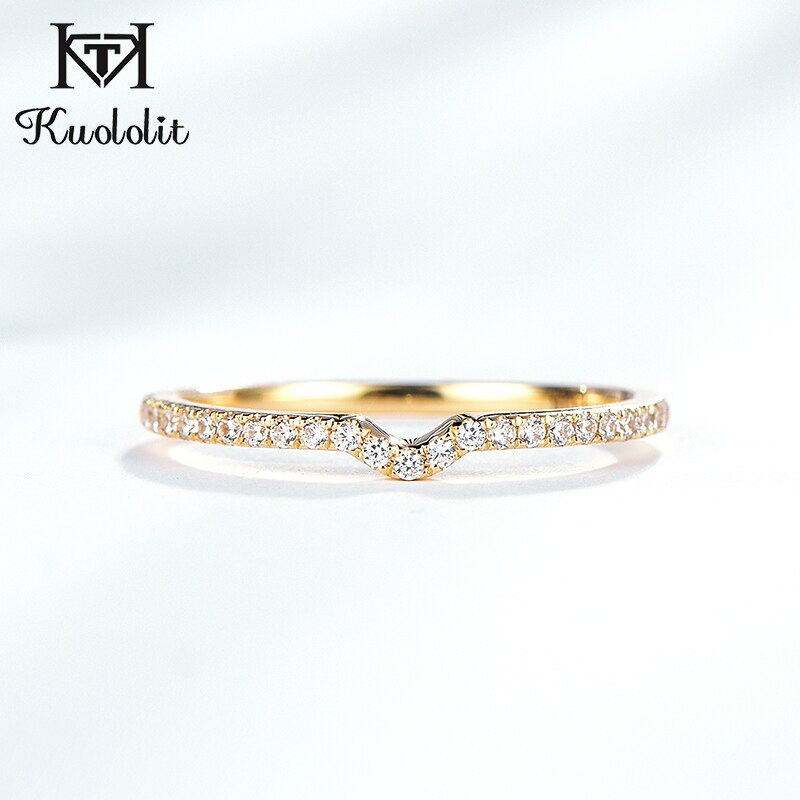 10K Yellow Gold Moissanite Ring for Women