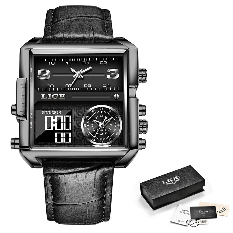 Stainless Steel Quartz Sports Watch for Men