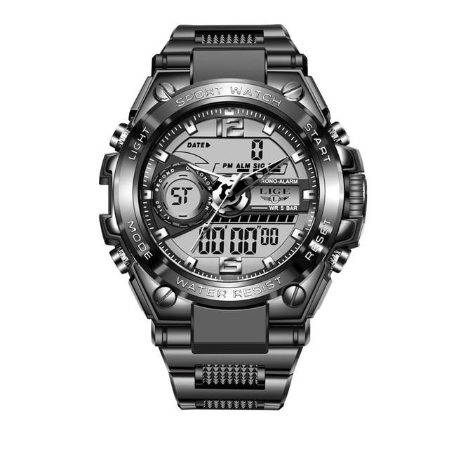2021 New Men Watches LIGE Top Brand Luxury Waterproof Quartz Square Watch For Men Date Sport Hollow Clock Male Relogio Masculino