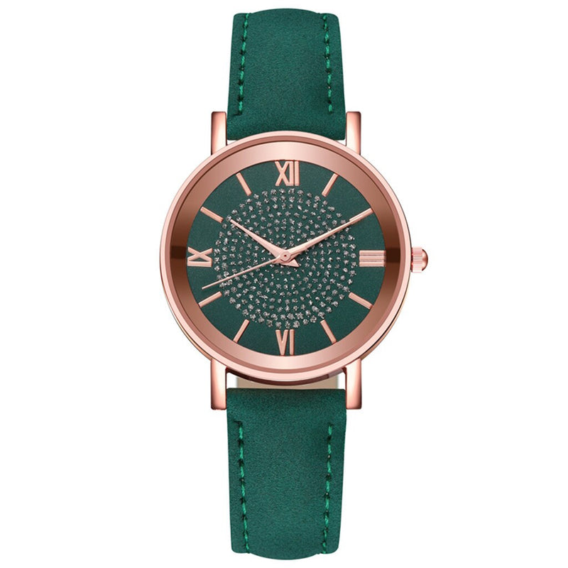 New Fashion Watches Quartz Leather Watch Alloy Female Stainless Steel Dial Wristwatch Analog Casual Bracele Watch Montre Femme