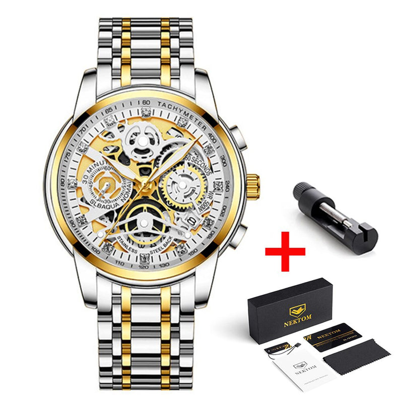 2021 Fashion Men Watch Top Brand Stainless Steel Waterproof Watch Luxury Business Men WristWatch Best Selling Watch Gift for Men