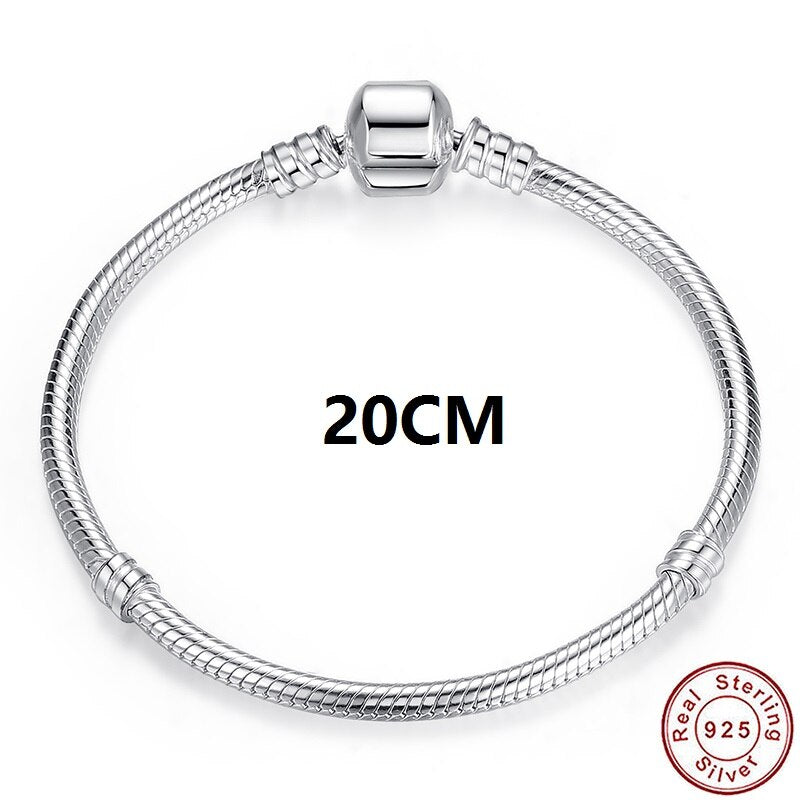 Luxury 925 Sterling Silver Snake Chain Bracelet