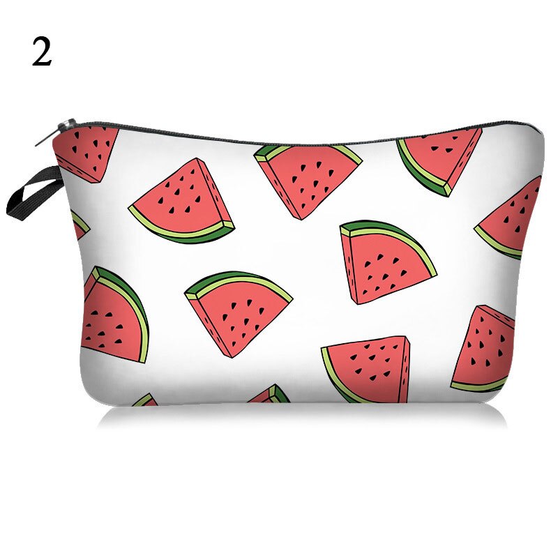 New Makeup Bags Women Cosmetic Bag Printing Neceser Cosmetics Pouchs For Travel Make Up Bag Cute Fruit Print Bag Accessories