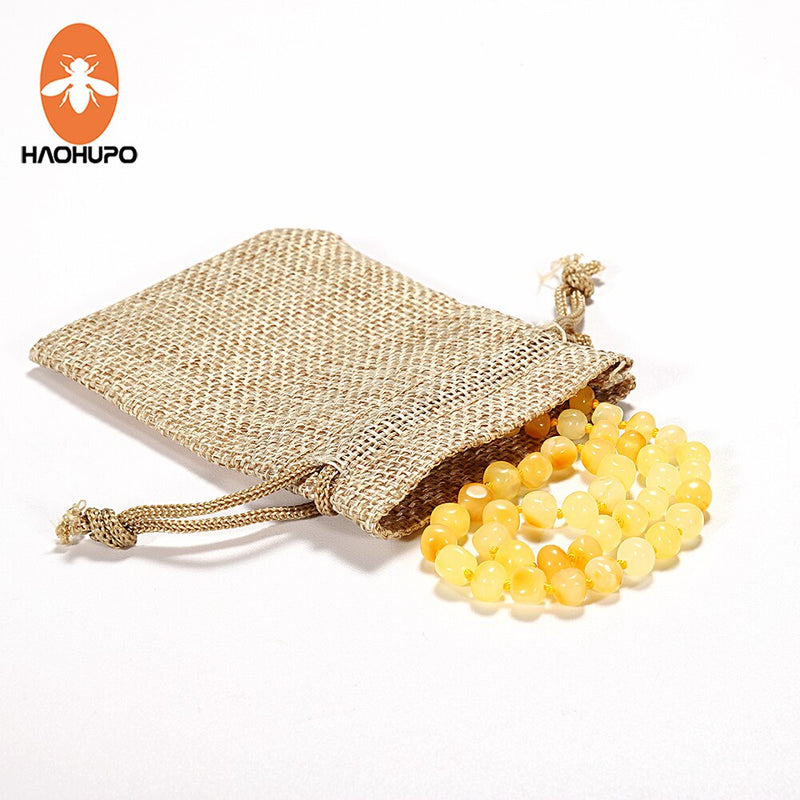 HAOHUPO Classic Natural Amber Children Necklace in 14 Colors