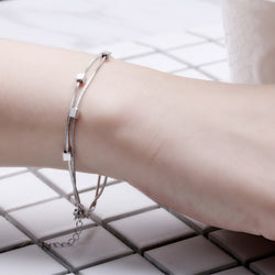 925 Sterling Silver Star Bead Link Chain Charm Bracelets &Bangle Adjustable Braclets For Women Wedding Jewelry sl359