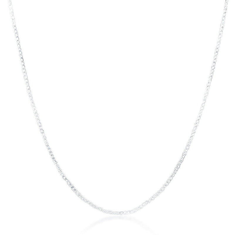 AGLOVER New 925 Sterling Silver 16/18/20/22/24/26/28/30 Inch 2mm Side Chain Necklace For Woman Man Fashion Wedding Jewelry Gift