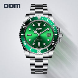 DOM Design Mechanical Automatic Stainless Steel Waterproof Wristwatch Men