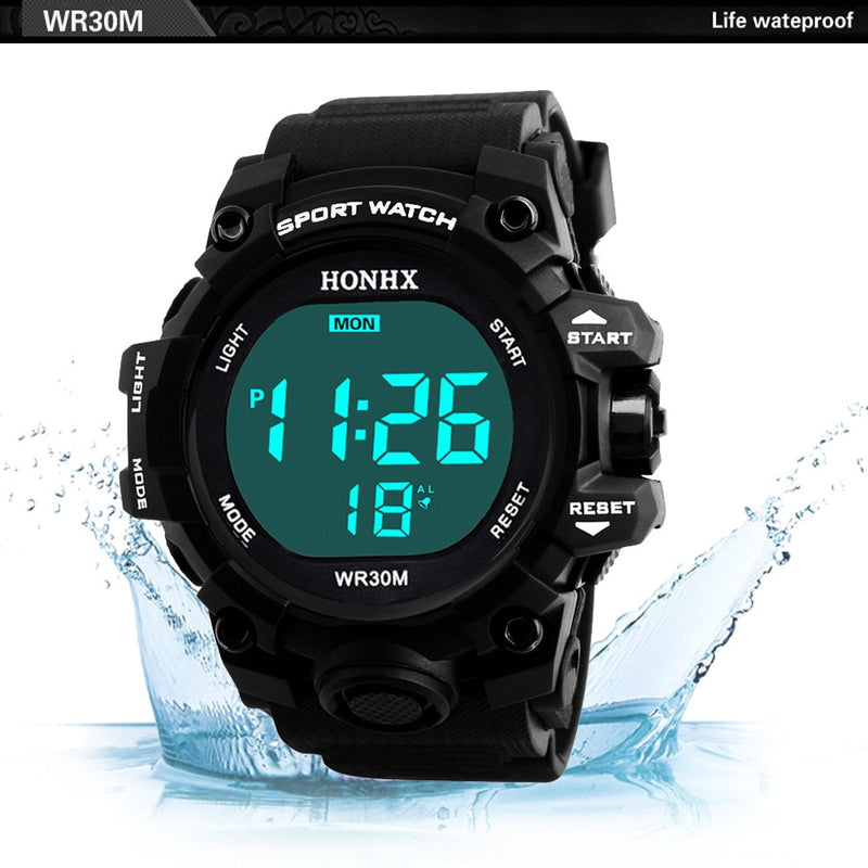 Luxury Design Men Digital Military Sport Watch LED Electronic Display Waterproof Wristwatch Mens Calendar Watch reloj deportivo