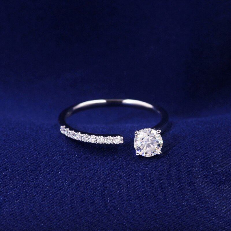Tianyu Gems Gemstones 10k Gold Rings Moissanite Round Women Finger Rings 5mm DEF Handmade Fine Jewelry Accessories Wedding Gifts