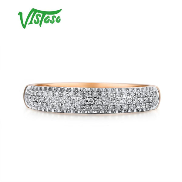 14K Rose Gold Diamond Ring for women