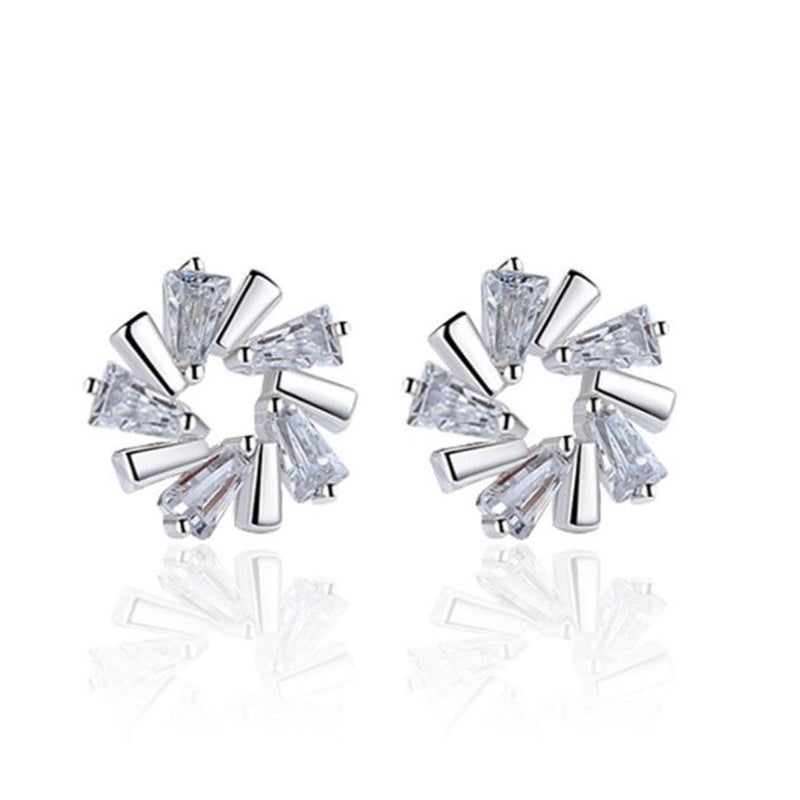 NEHZY 925 sterling silver new woman Stud Earrings High Quality Retro Simple Cubic Zirconia Hot Earrings Original Crystal Jewelry