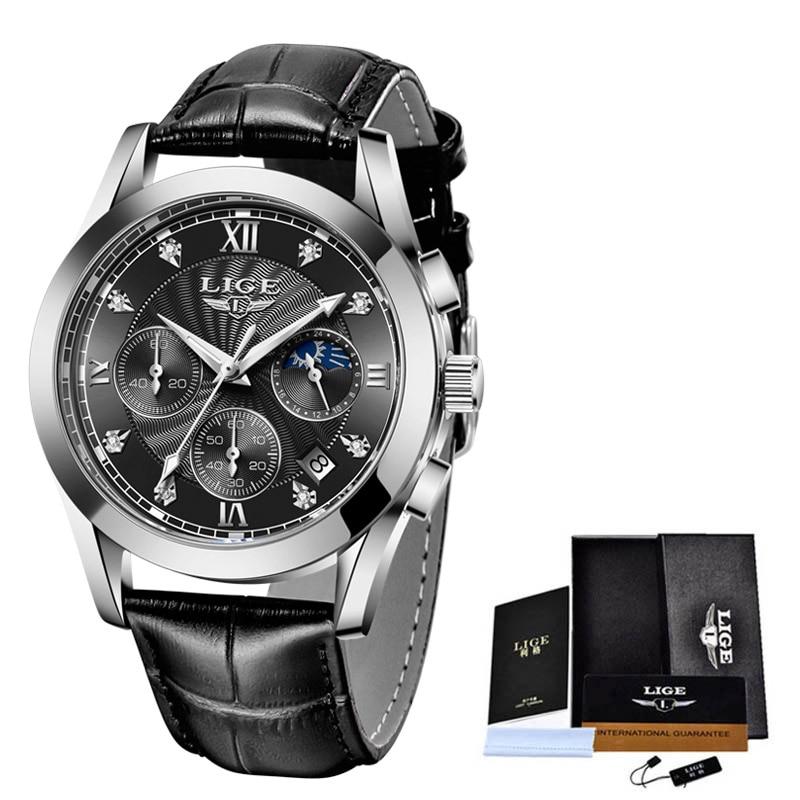Stainless Steel Quartz Wrist Watch with Calendar for Women
